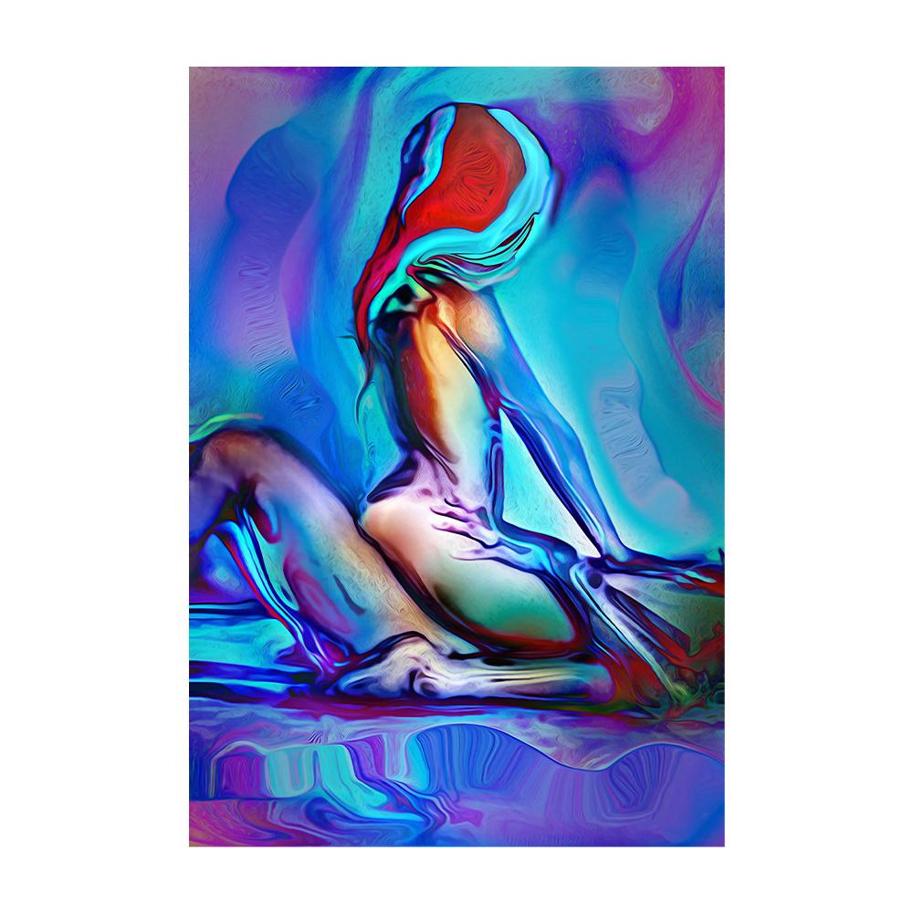 Modern Abstract Love Couple Canvas Wall Art - HD Printed Framed Painting for Living Room Bedroom, Contemporary Home Decor Gift