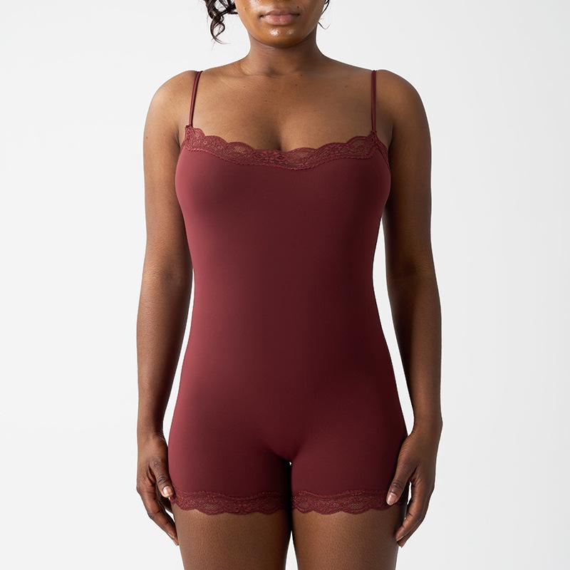 European & American Lace Suspender Bodysuit – Sexy, Breathable, Skin-Friendly Nude Sportswear