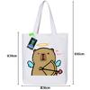 High value kapibara canvas bag anime small fresh ins simple portable handbag