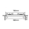 7.0kw Embedded Gas Range Household Dual Stove High Fire Cooker Explosion-proof Glass Liquefied Natural Gas Stove