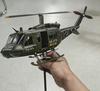 Sculptură Rotativă de Vânt Elicopter Metalică 3D pentru Grădină Exterioară, Artă Decorativă pentru Gazon