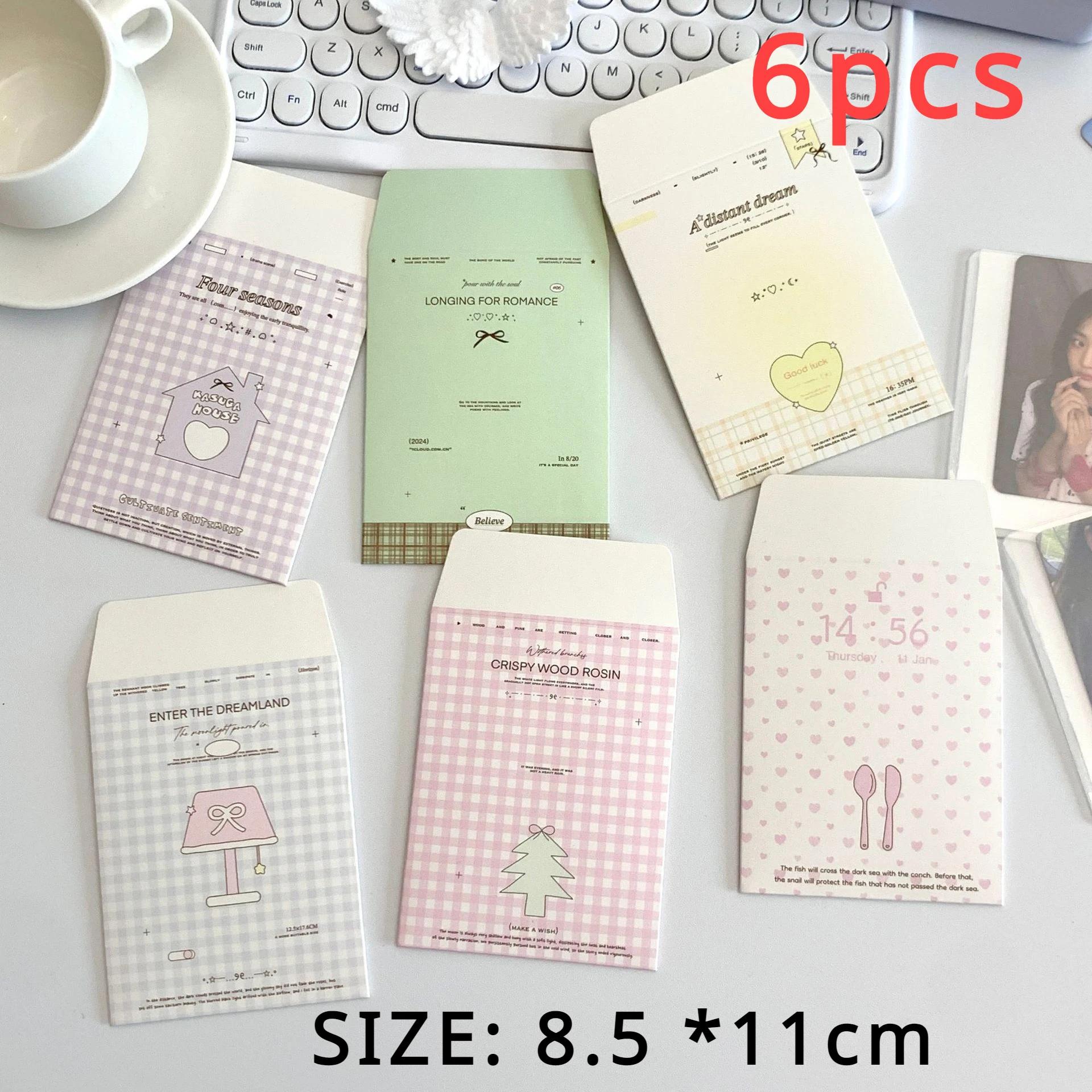 

6pcs Card Sleeve Envelope Bag Packaging Material High-value Kraft Paper Small Envelope For Card