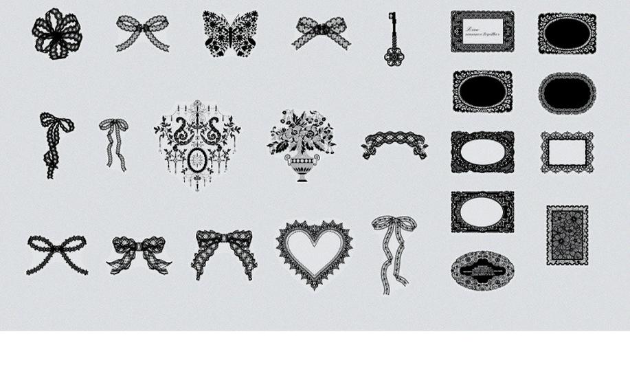 Ketchup Girl Lace Sticker Pack - Lace Academy Series (100 Sheets) for Journal Decoration & Collage