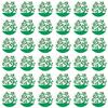 102Pcs Self-adhesive Blackout Window Film Sticker Flat Round with Tree Green 38.5x0.2mm