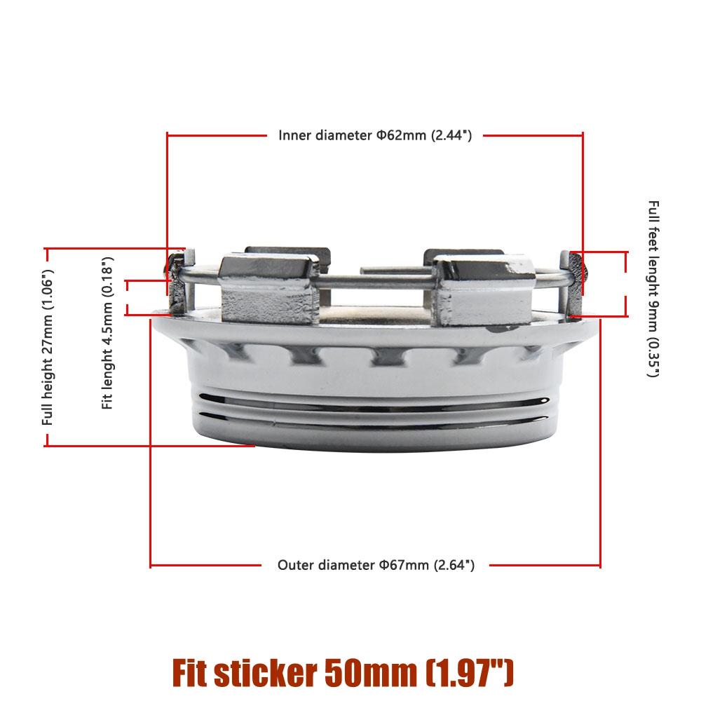 AAYR1 4 Stück 67mm Außendurchmesser / 62mm Innendurchmesser Kappe Für Felgen OZ VOSSEN Emblem Radnabendeckel Sportwagen Logo Radkappe Radkappen