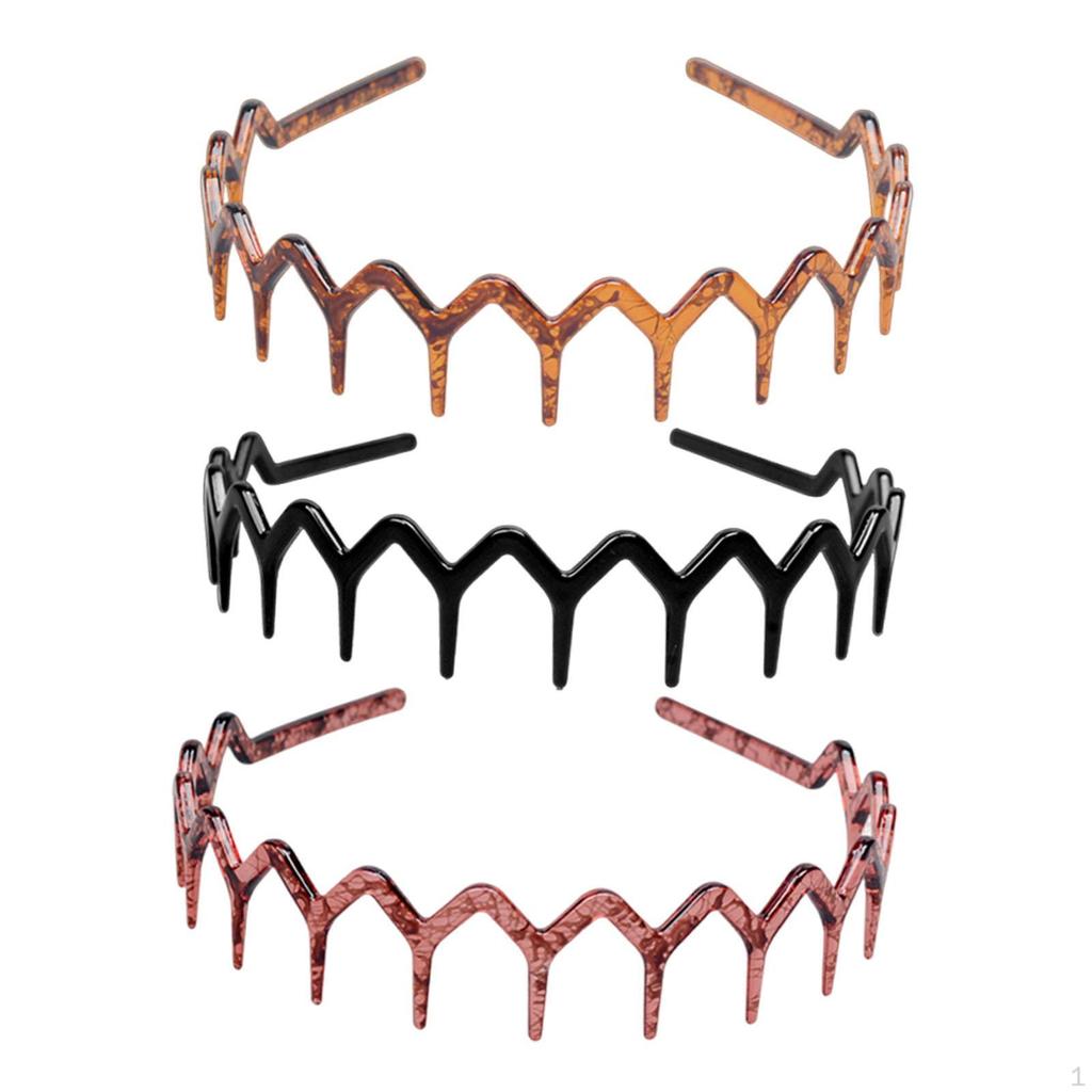 3 Pack Fashion And Versatile Zigzag Headbands for Women Girls