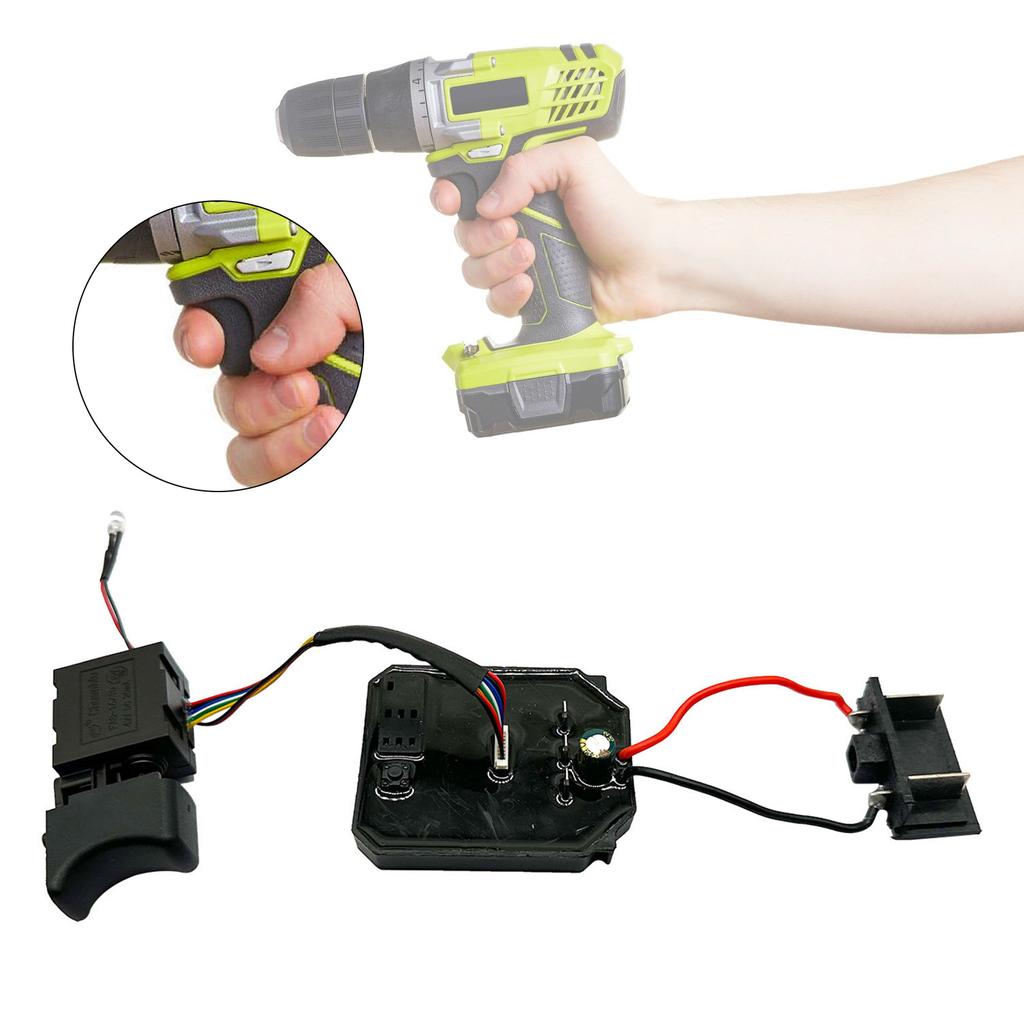 Black Electric Wrench Controller Board 02651 8 Wire Speed Switch Drive Brushless Lithium Electric Wrench Motherboard