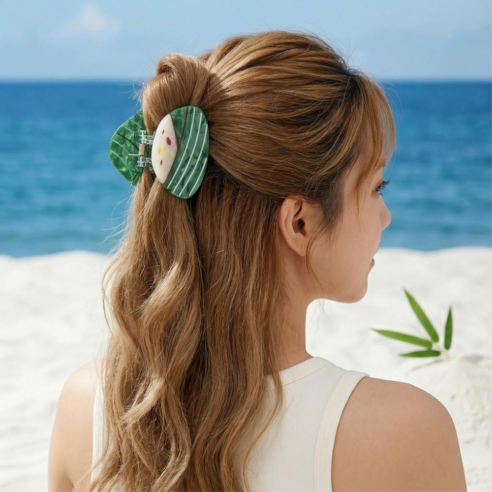 Waterproof Acetic Acid Hair Claw High-Quality Rice Dumpling Hairgrips Gift for Loong Boat Festival