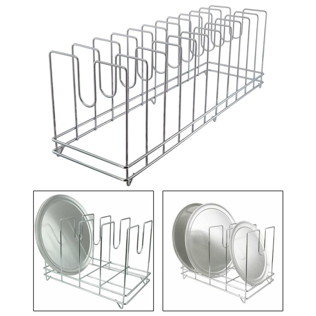 Pizza Pan Rack Stand, Space Saving Display Stand, Bakeware Organizer, Dish Storage Rack for Pizzerias Camping Picnic Hotel