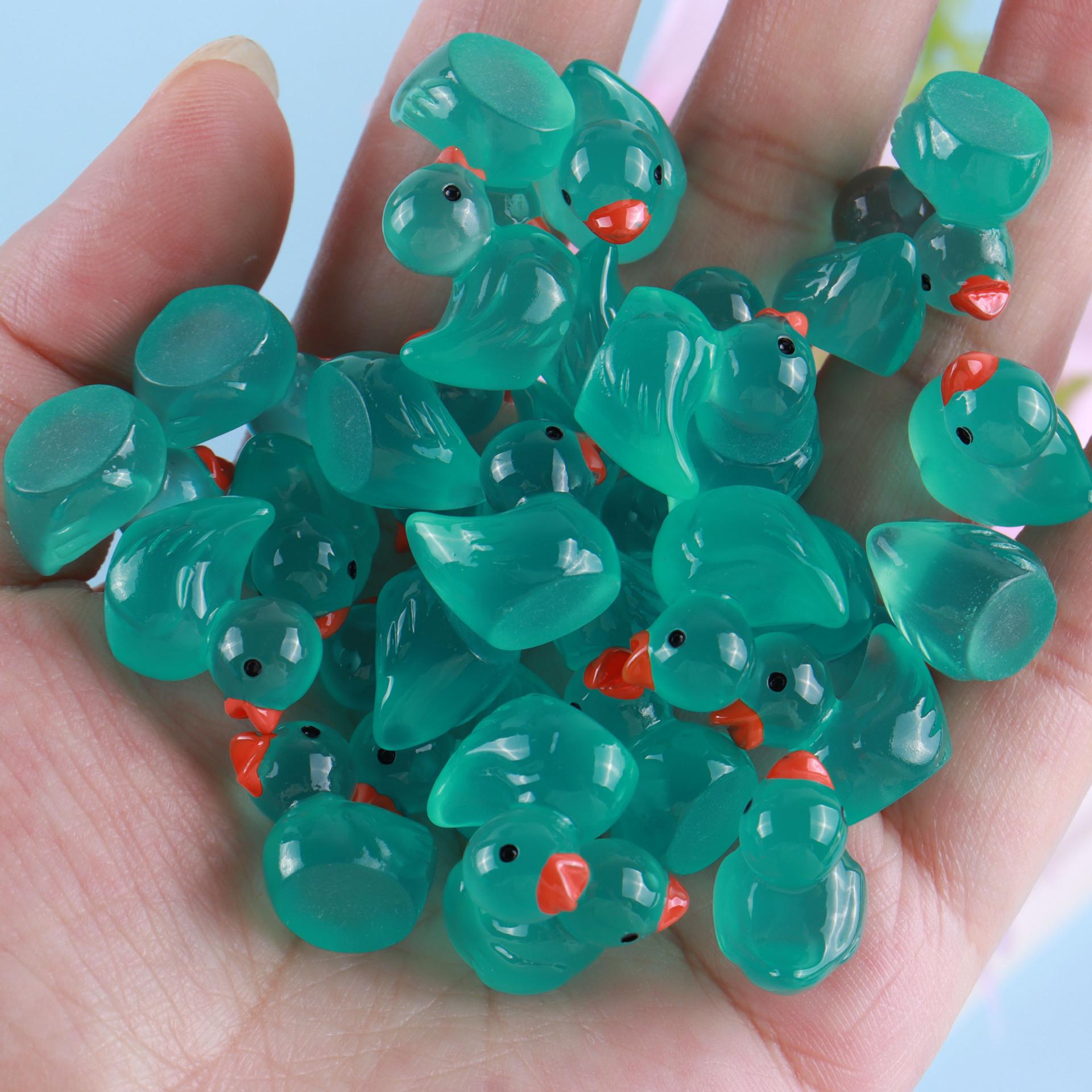 

Світний жовтий каченя-підвіска - Мила мікроландшафтна прикраса та шпилька для волосся