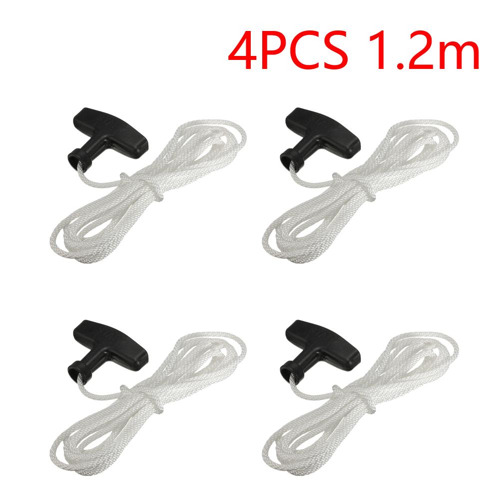 1.2m/3m Starter Pull Cord Rope with Pull Handle Petrol Engine Drawstring Universal Generator Pull Cord  Mower Accessories