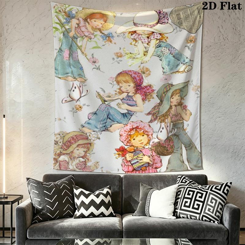 Sarah Kay Wall Tapestry Aesthetic Wall Hanging Printed Fabric Blanket Decorative Tapestries for Bedroom Living Room Home Decor