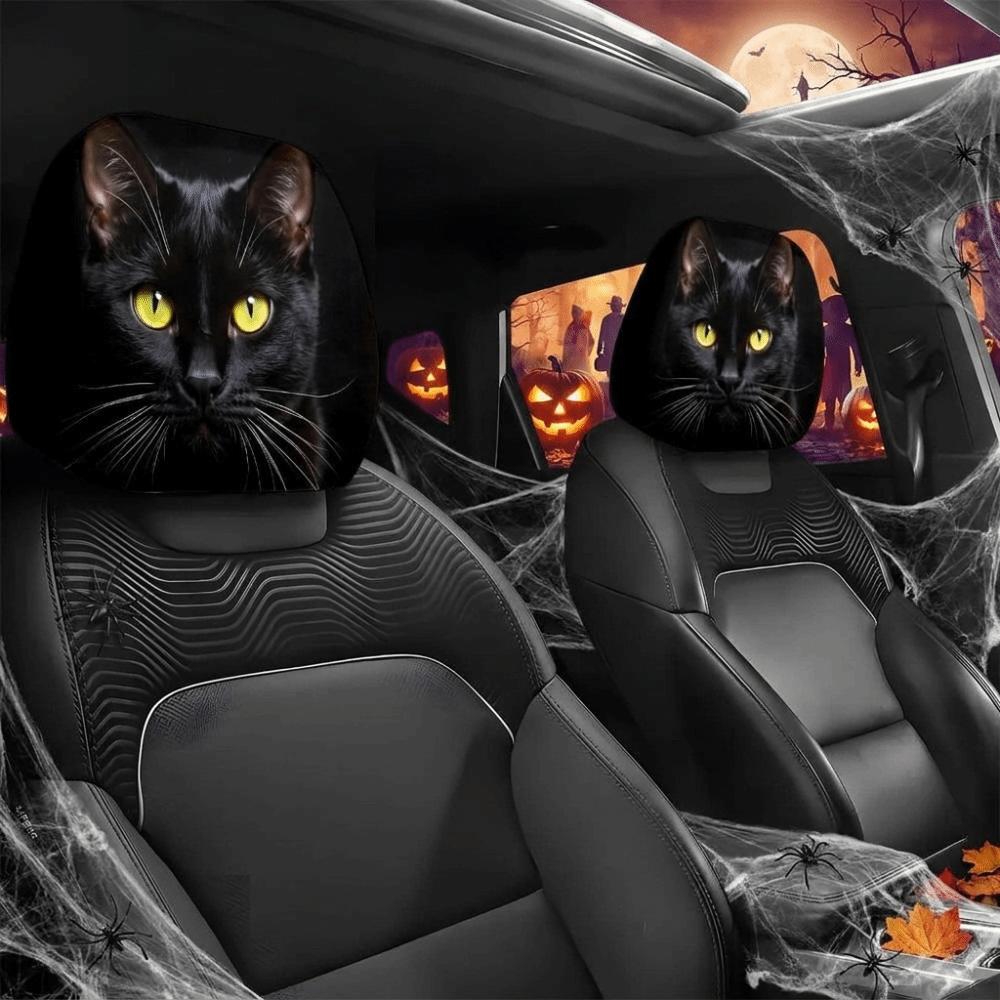 2PCS Breathable Car Pillowcase Cartoon Auto Seat Cover Automobile Interior