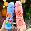 Capybara Water Bottle With Straw For Children To School 690 Ml
