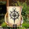 1PC Compass NauticalOutdoor Flannel Blanket - Soft Plush Decor for Picnics, Camping, Bedroom, Playroom, Office, or Lunch Break 1326A