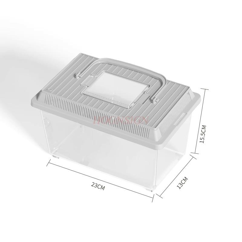 Fish Tank Turtle Tank Outdoor Insect Specialized Container Portable Breeding Box With Lid