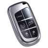 Copri Telecomando Chiave Auto Grigio Metallizzato per Jeep Grand Cherokee/Trackhawk/Renegade, Dodge Challenger SRT Hellcat/Journey/Dart, Chrysler