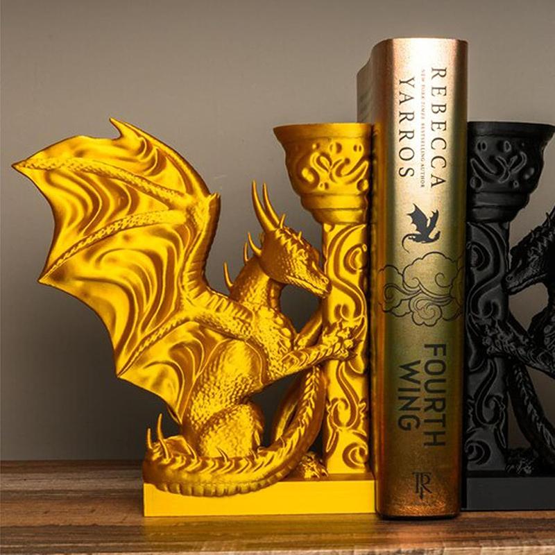 Grillige Draak Boekensteunen Draak Boekensteun 3D Geprint Dier Draak Boekenstopper Een Must-Have Voor Fantasy Liefhebbers Boekenplank Decor