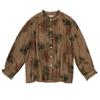 Johnature Women Print Floral Shirts Tops Ramie Stand Long Sleeve Button Autumn Blouses High Quality Vintage Shirts