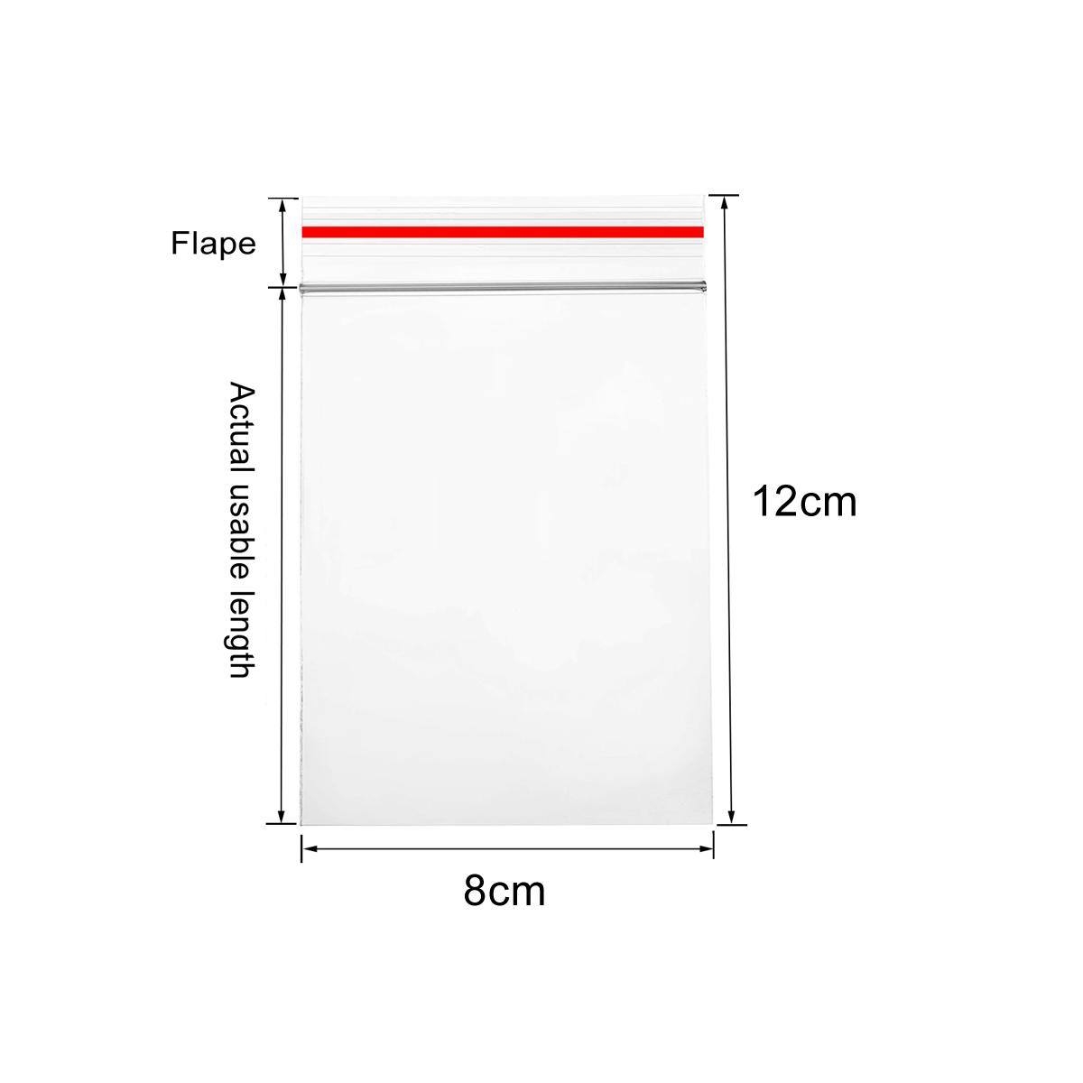 

100 шт., самозапечатывающиеся прозрачные целлофановые пакеты, закрывающиеся пластиковые полиэтиленовые пакеты с застежкой-молнией с красными краями, полиэтиленовые пакеты для фотографий, открыток, ювелирных документов, хлебобулочных изделий, печенья, конф