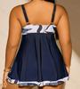 2025 European Slimming Tummy-Covering Tankini: Printed Plus Size Conservative Swimsuit for Vacation & Hot Springs