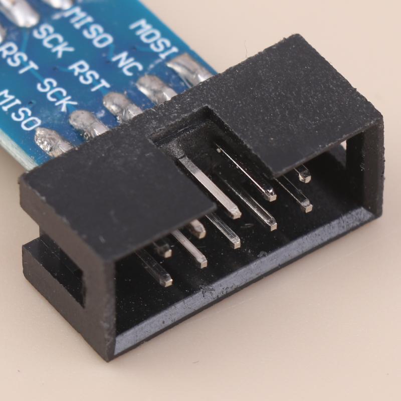 Javino 10Pin To 6Pin Convert To Standard Adapter Board For Atmel Stk500 Avrisp Usbasp Isp Interface Converter Avr
