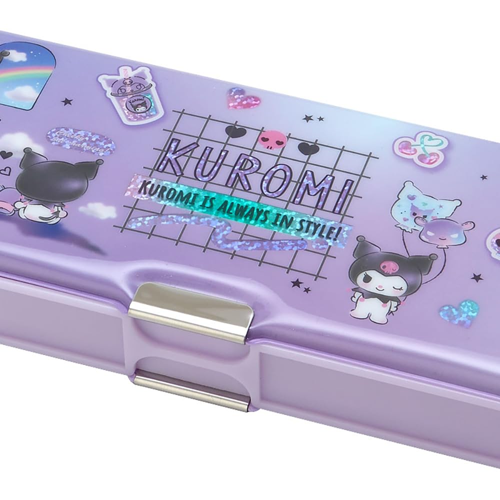Sanrio Kuromi Pencil Case, 22.2 x 8.8 x 2.8 cm, Kids' Stationery, Character, 437468