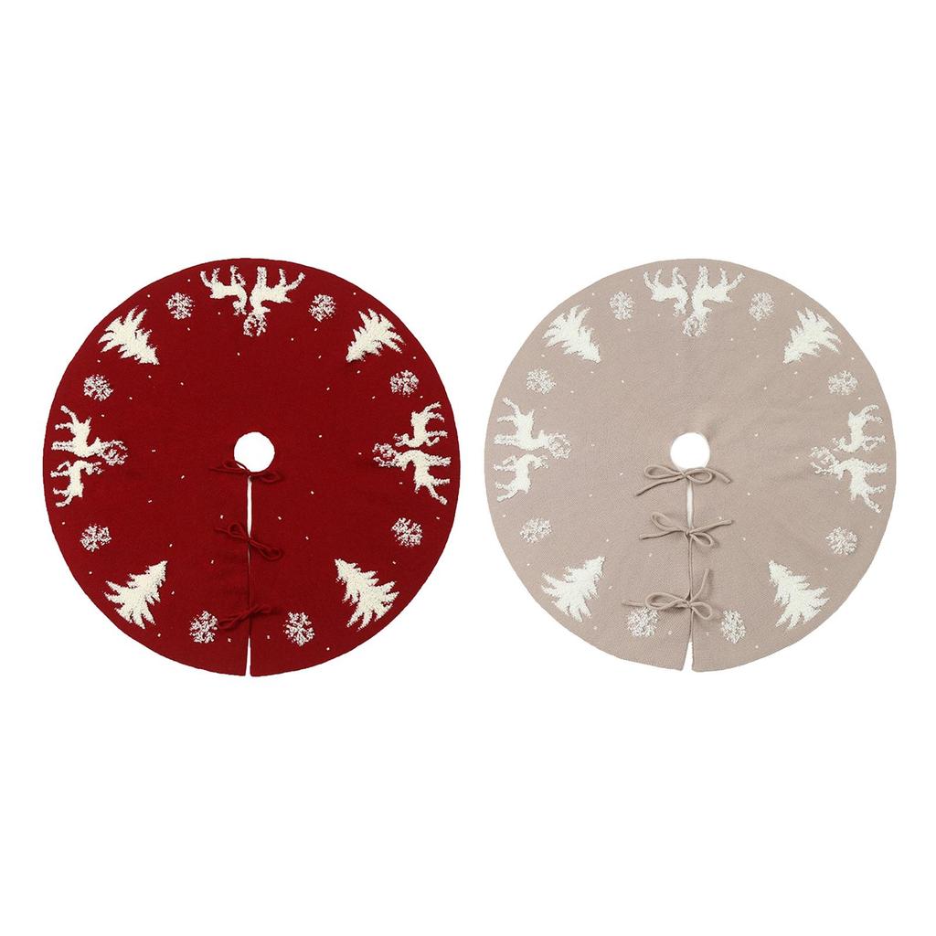 Reusable Acrylic Christmas Tree Skirt Large Shaggy Round Rug Cover for Home Festival Ornament Indoor Outdoor Decor