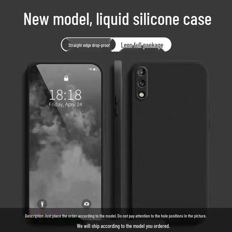 

Huawei Enjoy 10 Liquid Silicone Protective Case: Full Coverage, Anti-drop, Solid Color, Skin-friendly Feel, Simple Style Huawei Enjoy 10 чорний