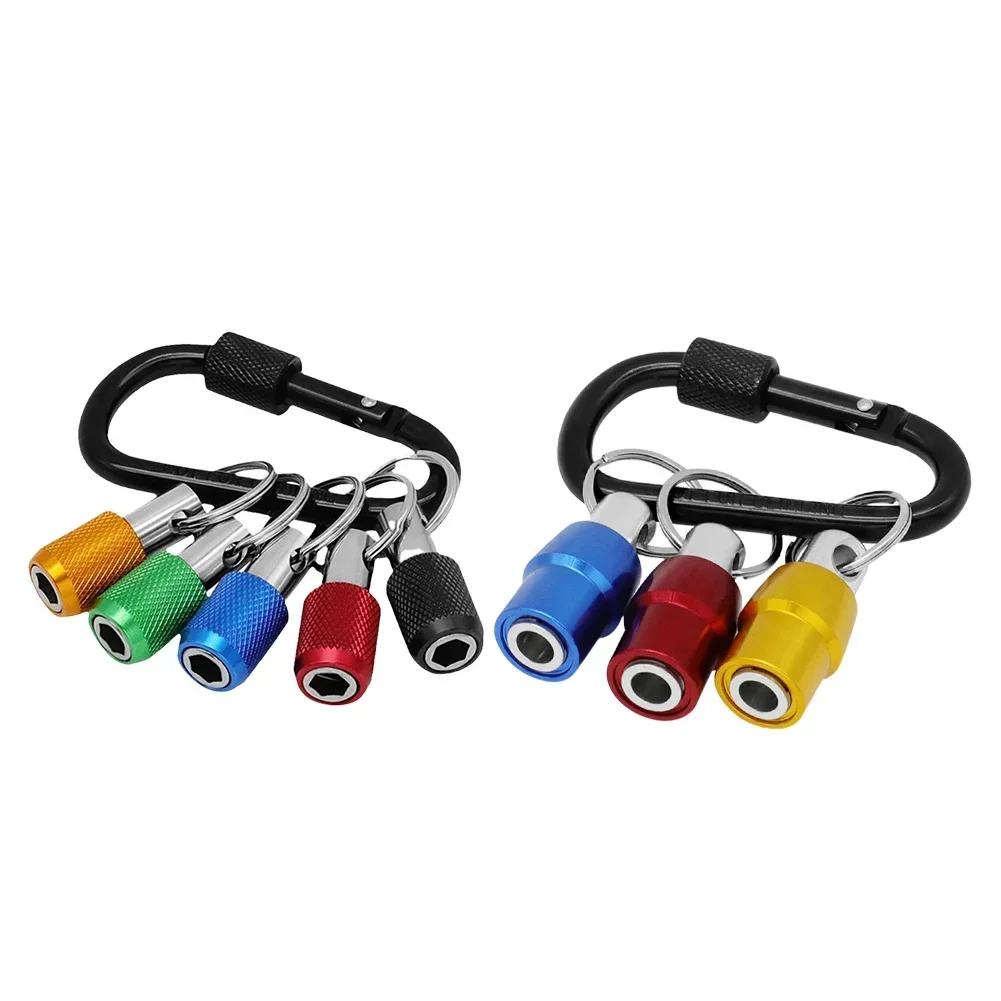 1pc Drill Bit Holder 1/4 Hex Shank Screwdriver Keychain Extension Bar Screwdriver Bit Holder Keychain Extension Bar Batches