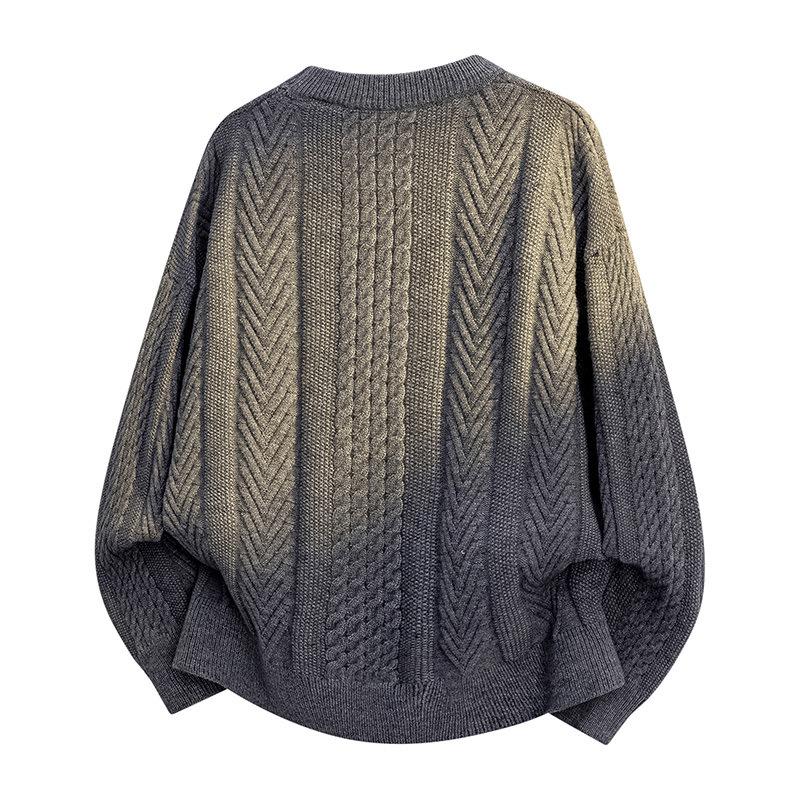 Pullovers Long Sleeves Sweaters Unisex Pure Colour Jumper Autumn Winter Tide Diamond Lattice Twisted Flower Loose Couples Bottoming Knit Sweater