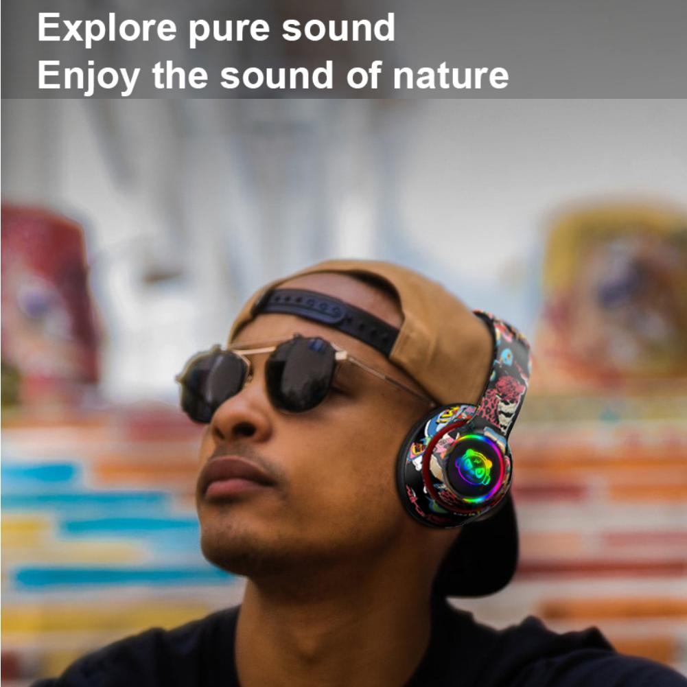 VOEAR L750 Bluetooth Headset Hand-Painted Color Painting Graffiti