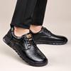 Solid Color Big Size Men's Business Casual Leather Shoes Spring Autumn Lace New Designer Shoes for Men