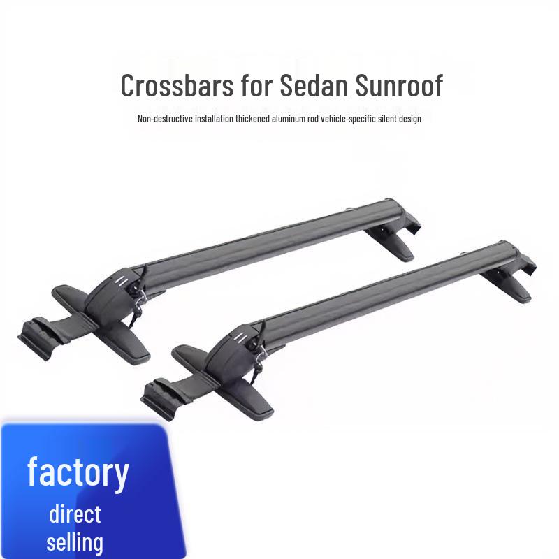

Lockable Aluminum Crossbars for Car Roof Rack Luggage & Bikes Set E: Fits Rain Gutters (115-119) белый