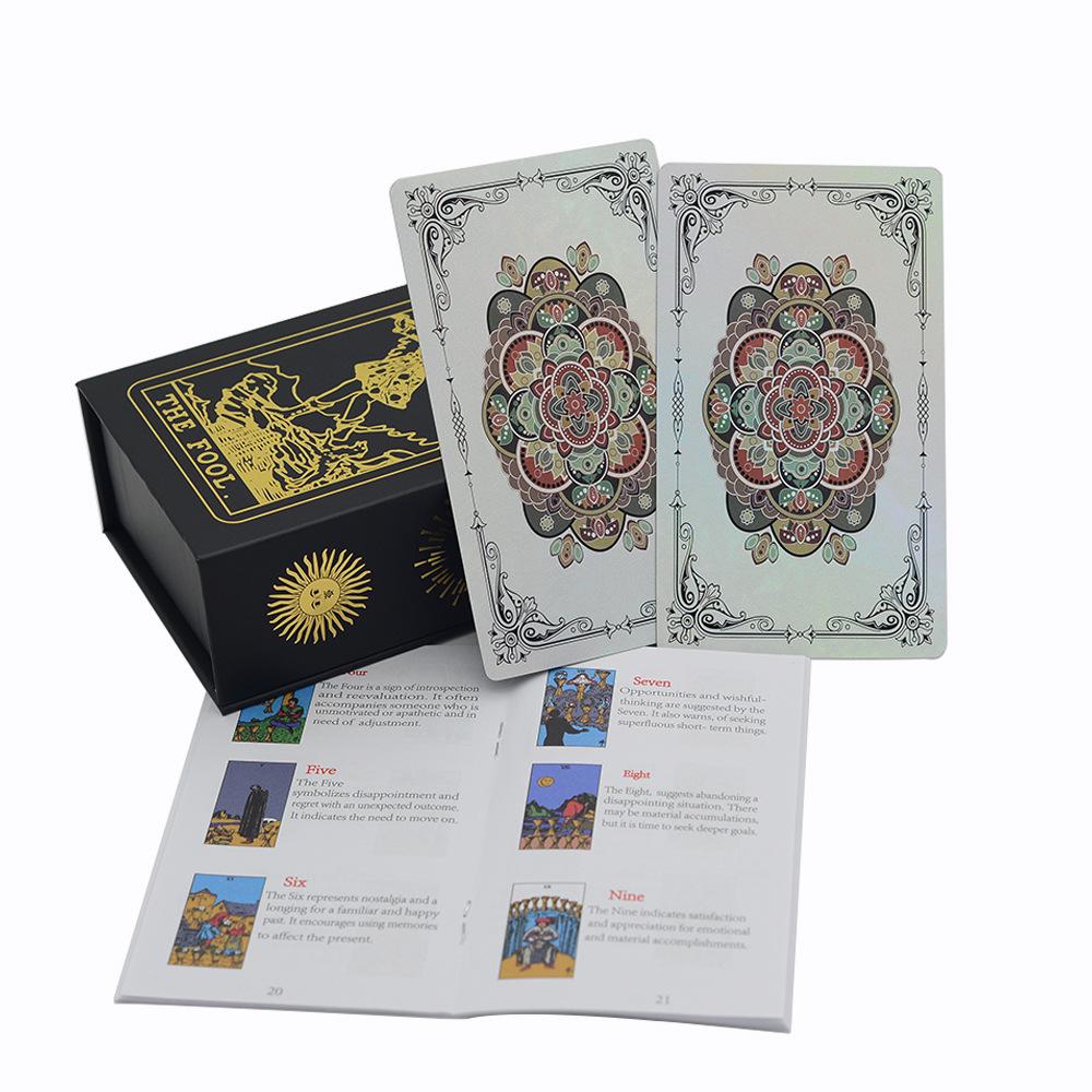 July Waterproof Gold Foil Tarot Cards - Rose Design