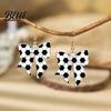 Women Earrings 1 Pair Sports Ball Bow Hook 2D Acrylic
