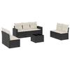 VidaXL Garden Lounge Set with Cushions 8 Pcs, Patio Sofas, Patio Furniture Set, Outdoor Furniture, Black 3218826