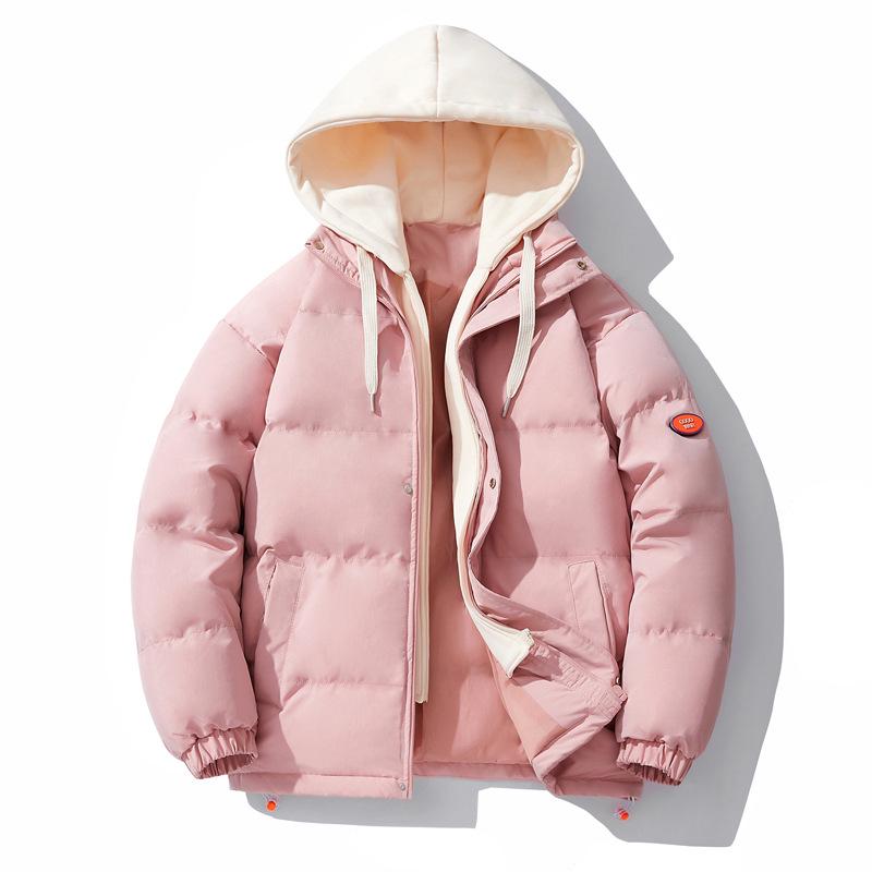 Men's Two-Piece Hooded Winter Jacket: Multi-Color, Thick Padded, Warm, Couple Style.