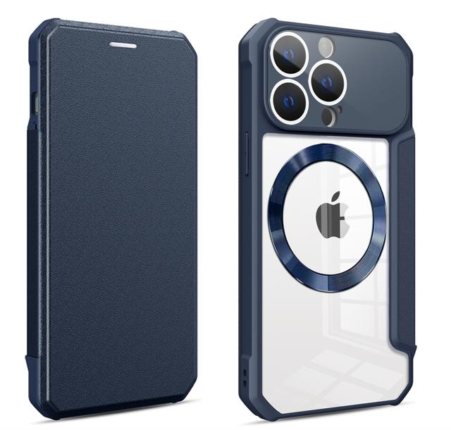 Flip Wallet Magnetic Leather For Magsafe Case For Iphone 14 Pro Max 13 12 11 Xr X Xs 14plus Card Slots Stand Transparent Cover