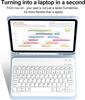 iPad Air 11 10th Gen Leather Keyboard Case with Magnetic Detachable Cover & Pen Slot