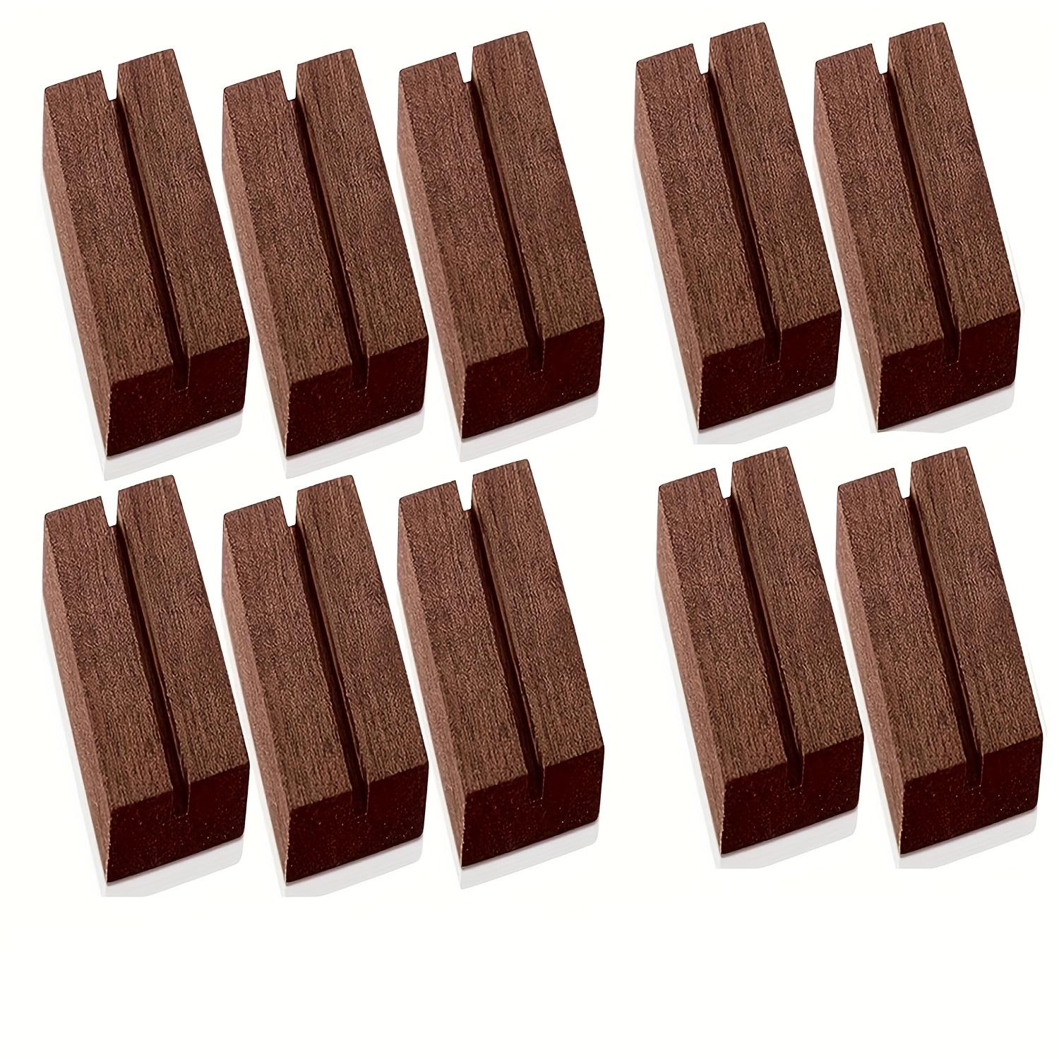 

10pcs Wooden Place Card Holders - Manufactured Wood Table Number Stands for Ceremony, Birthday Party, Home Decor