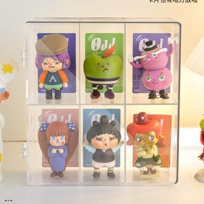 Display Case Clear Desktop Seperate Cubes Water Dust Proof Show Display Box for Figures Doll Toys 6