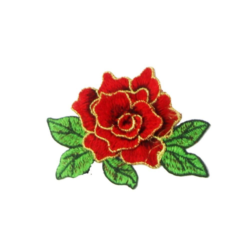 Elegant Polyester Fiber Embroidery Flower Patch DIY Handmade 11*8CM Sew On Patch Clothing Accessories Floral Patches Dress