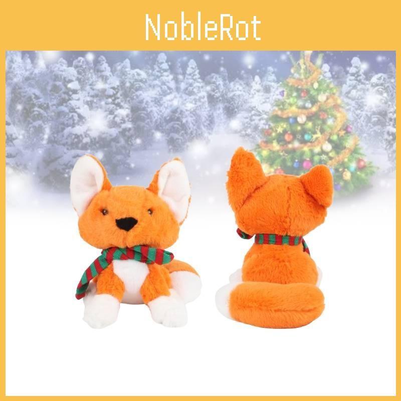 Christmas Fox Scarf Plush Toy Girl Children Birthday Holiday Gift Doll Decorated