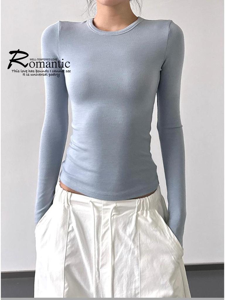 2025 Herbst Damen Retro Schlankmachendes Langarm-T-Shirt