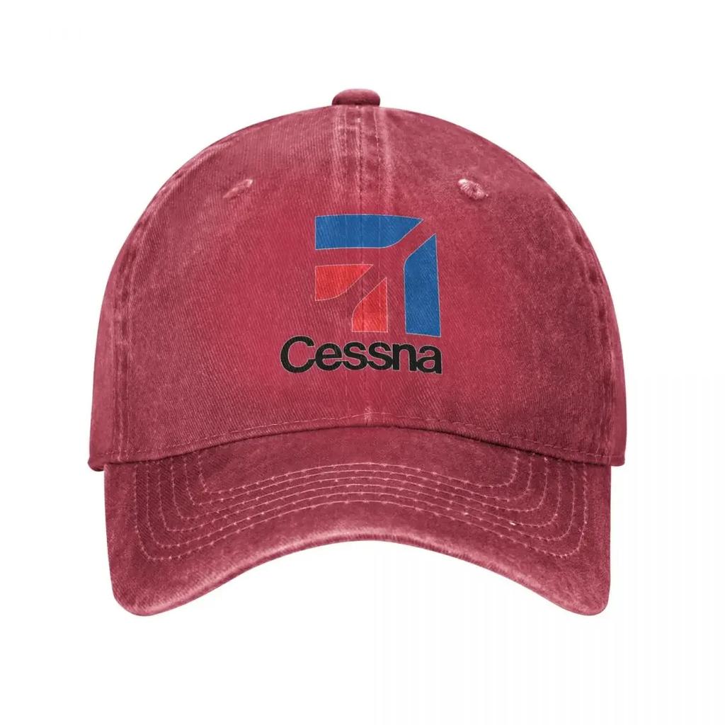 Cessna Logo Baseball Cap American Aircraft Manufacturer y2k Retro Men Adult Dad Hats Outdoor Sun Snapback Cap Gift