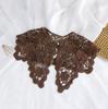Vintage Shawl O-Neck Doll Fake Collar Shirt Women Hollow Crochet Lace False Collar Detachable Woman Half Shirt Faux  Col