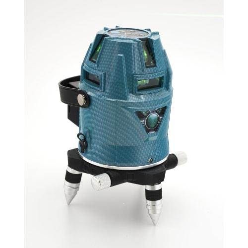Yamashin Seisaku (Y'sGOD JAPAN) Aqua Green Sensor Laser Level (Main Unit + Receiver) Type LDR-9s-J (4 Vertical Lines, 4 Horizontal Lines, Ground Line