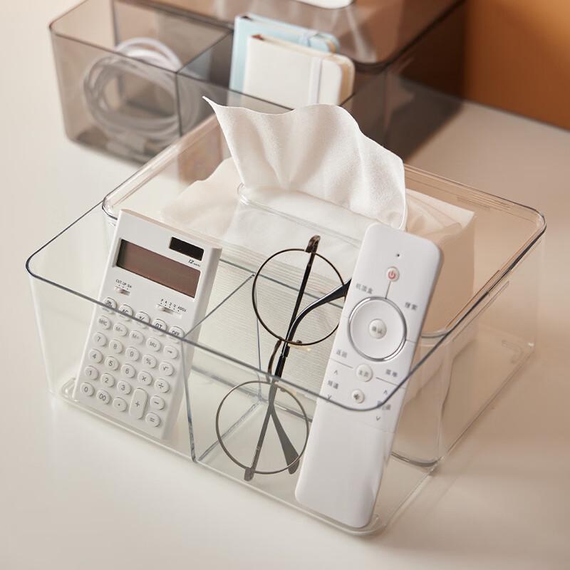 Przezroczyste Pudełko na Chusteczki z Przegródkami