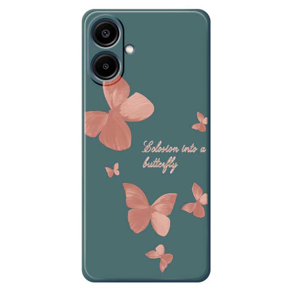 For Samsung Galaxy A07 4G Case Many Butterflies Pattern Printing Straight Edge TPU Phone Back Cover